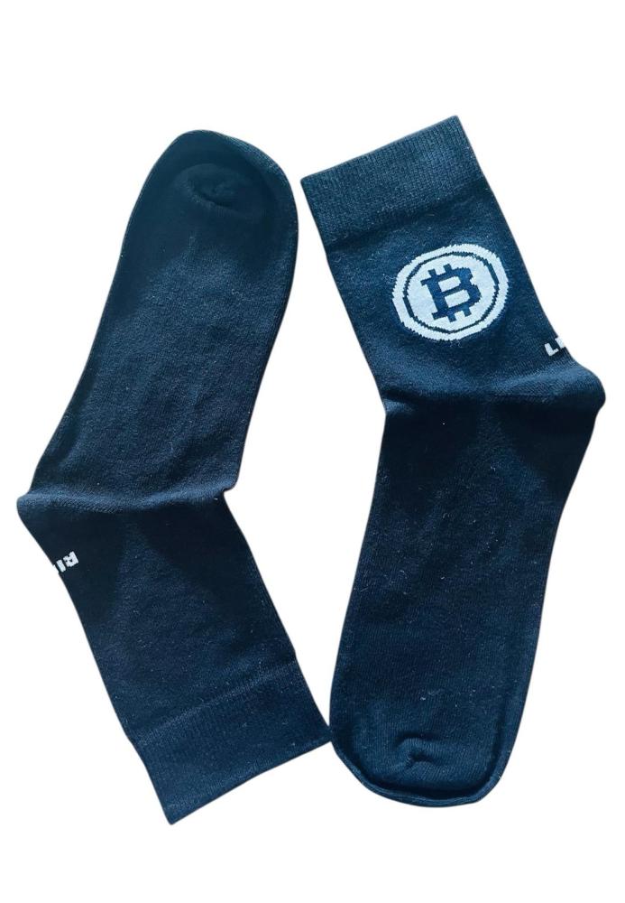 Sosete barbatesti ,Imprimeu Bitcoin,Culoare Diversificata,Engros